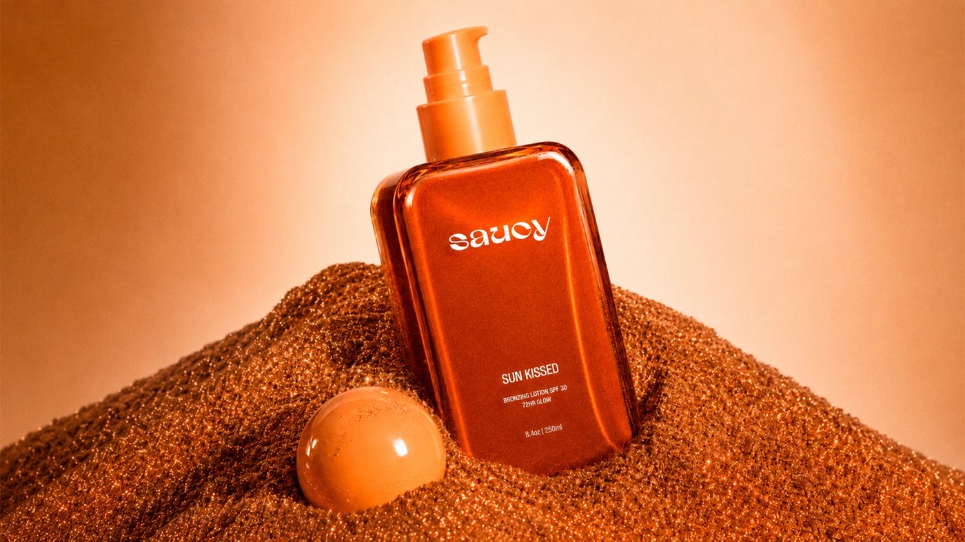 Saucy body care packaging design bottle collection by Nathalia Ultramar