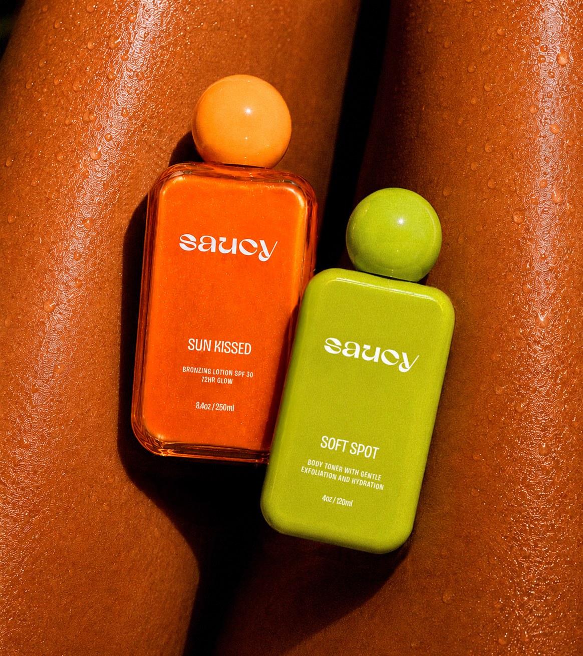 Saucy packaging design container detail and label typography by Nathalia Ultramar