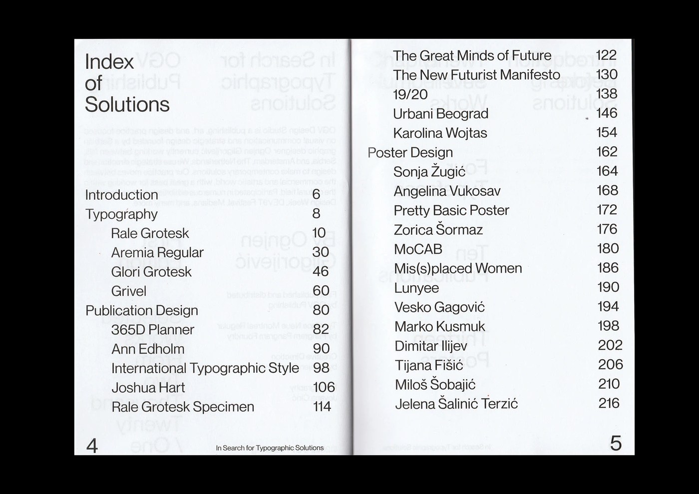 in search for typographic solutions ognjen gligorijevic publication showcase