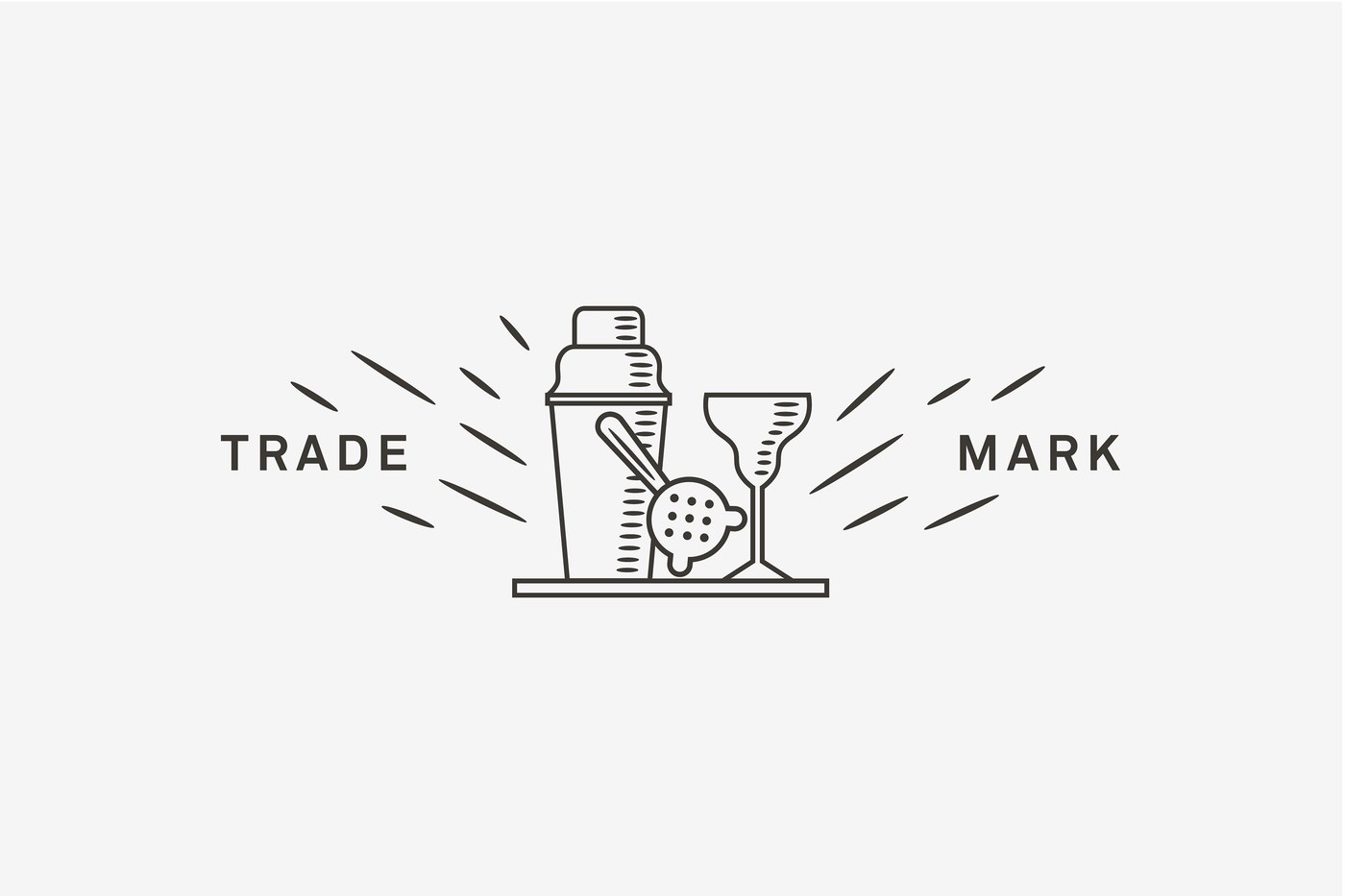 Vintage cocktail shaker trade mark illustration in packaging design by OlssønBarbieri
