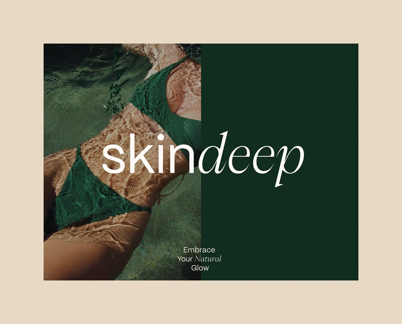 Skincare brand identity packaging design typography boxes and bottles renders