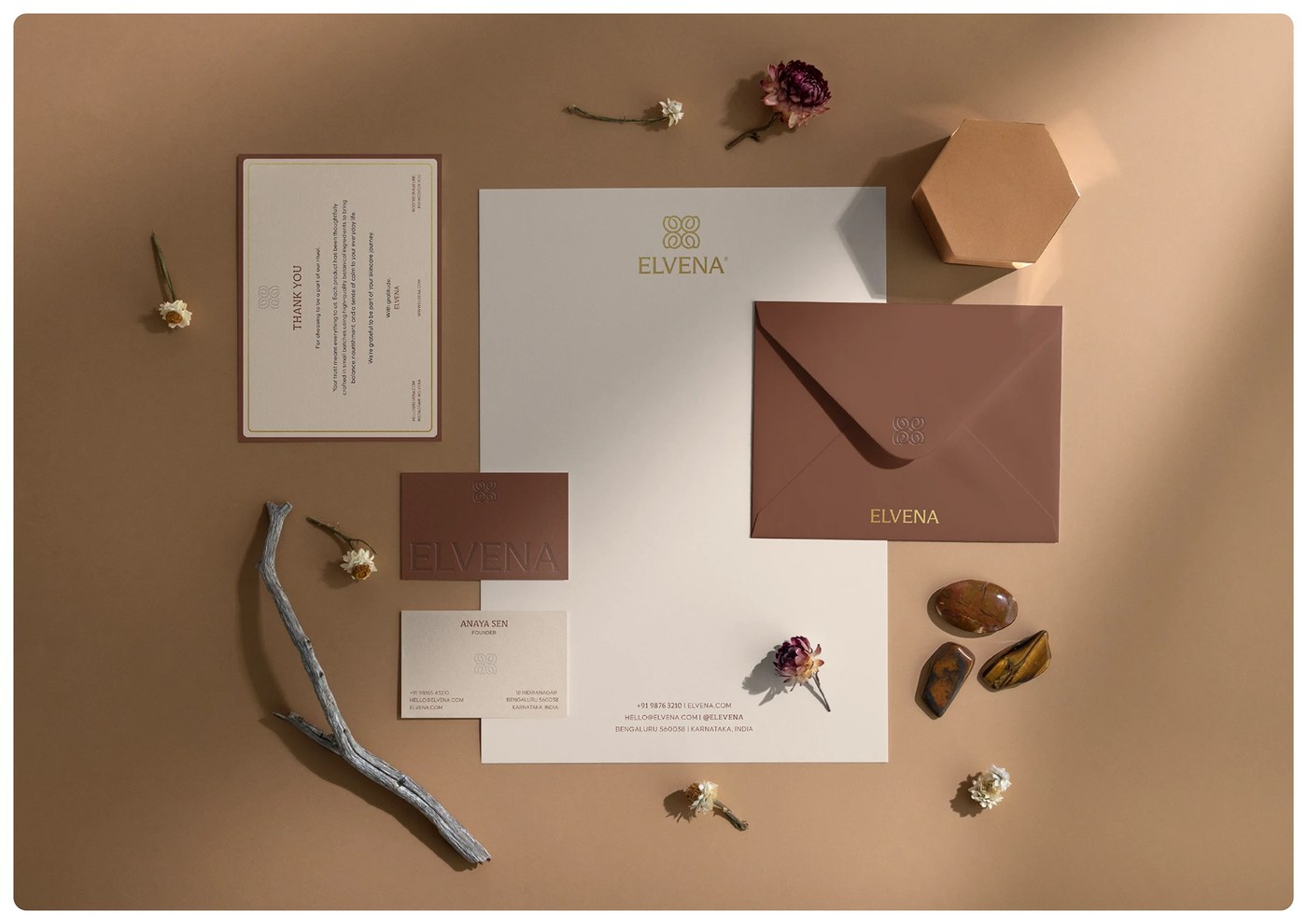 skincare packaging design wellness branding paper box and stationery packaging by Snehashis Paul