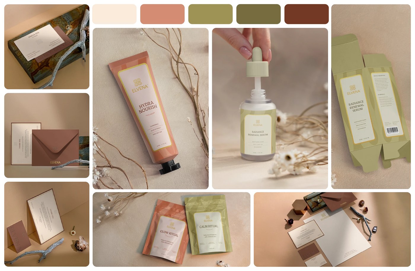 skincare packaging design wellness branding amber dropper bottle close-up by Snehashis Paul