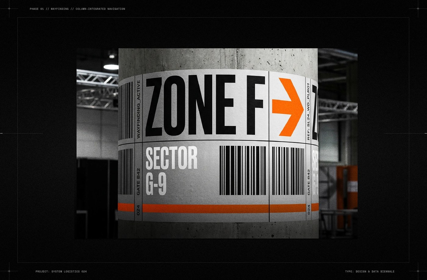 SL24 brutalist typography large-scale architectural billboard hoarding by Kseniya Artman