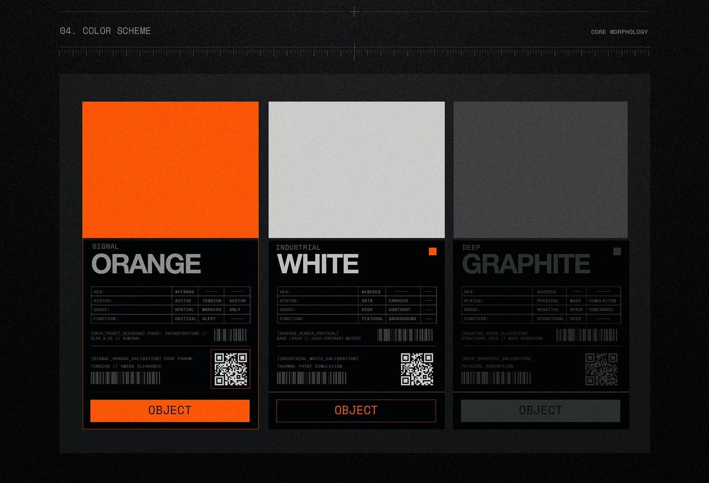 SL24 brutalist typography digital terminal interface and data readouts by Kseniya Artman