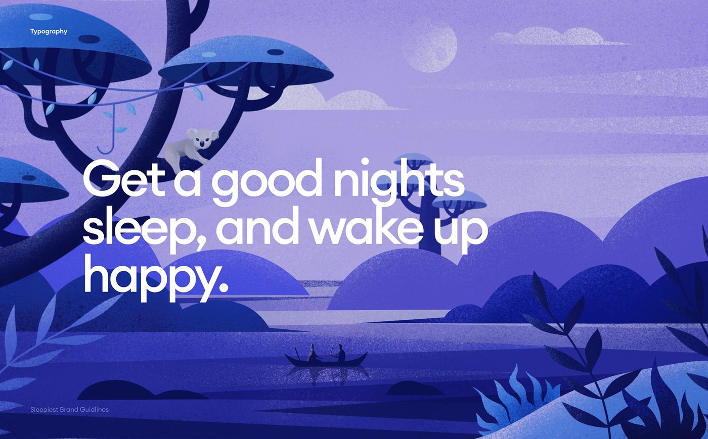 Nocturnal color palette and UI component design system for Sleepiest by Cuberto
