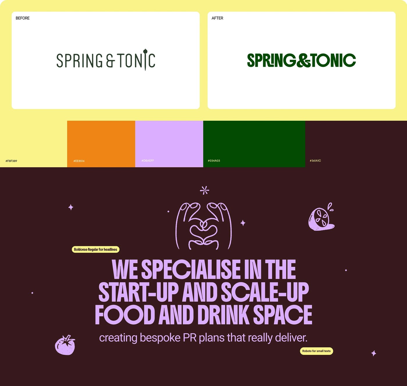 Visual Identity: Spring & Tonic by Ricardo Chacoa