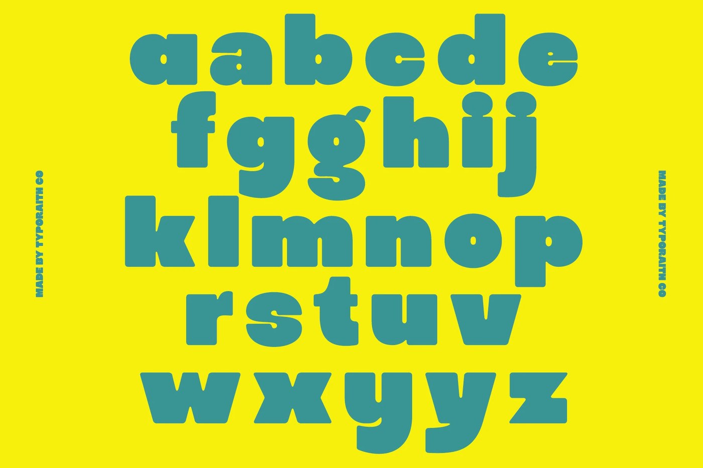 Display sans serif poster headline application