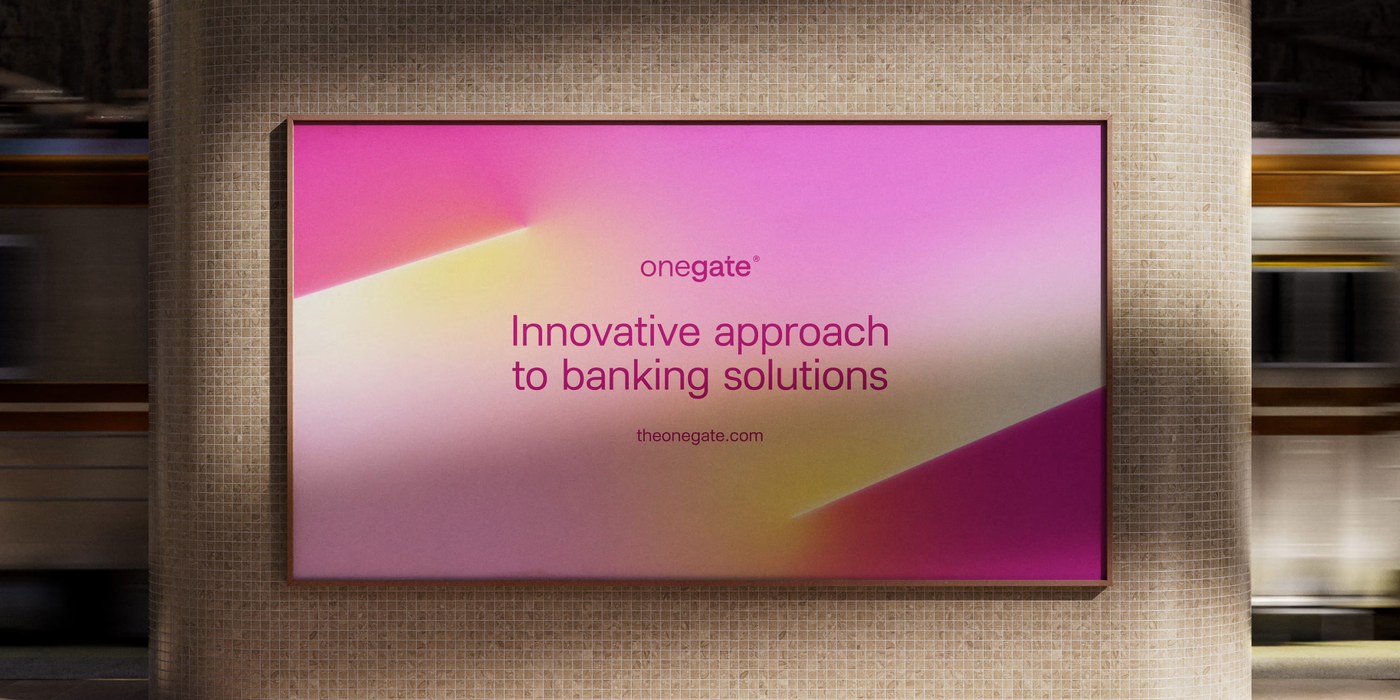 Underground transit station billboard advertising campaign with luminous OneGate kinetic graphics