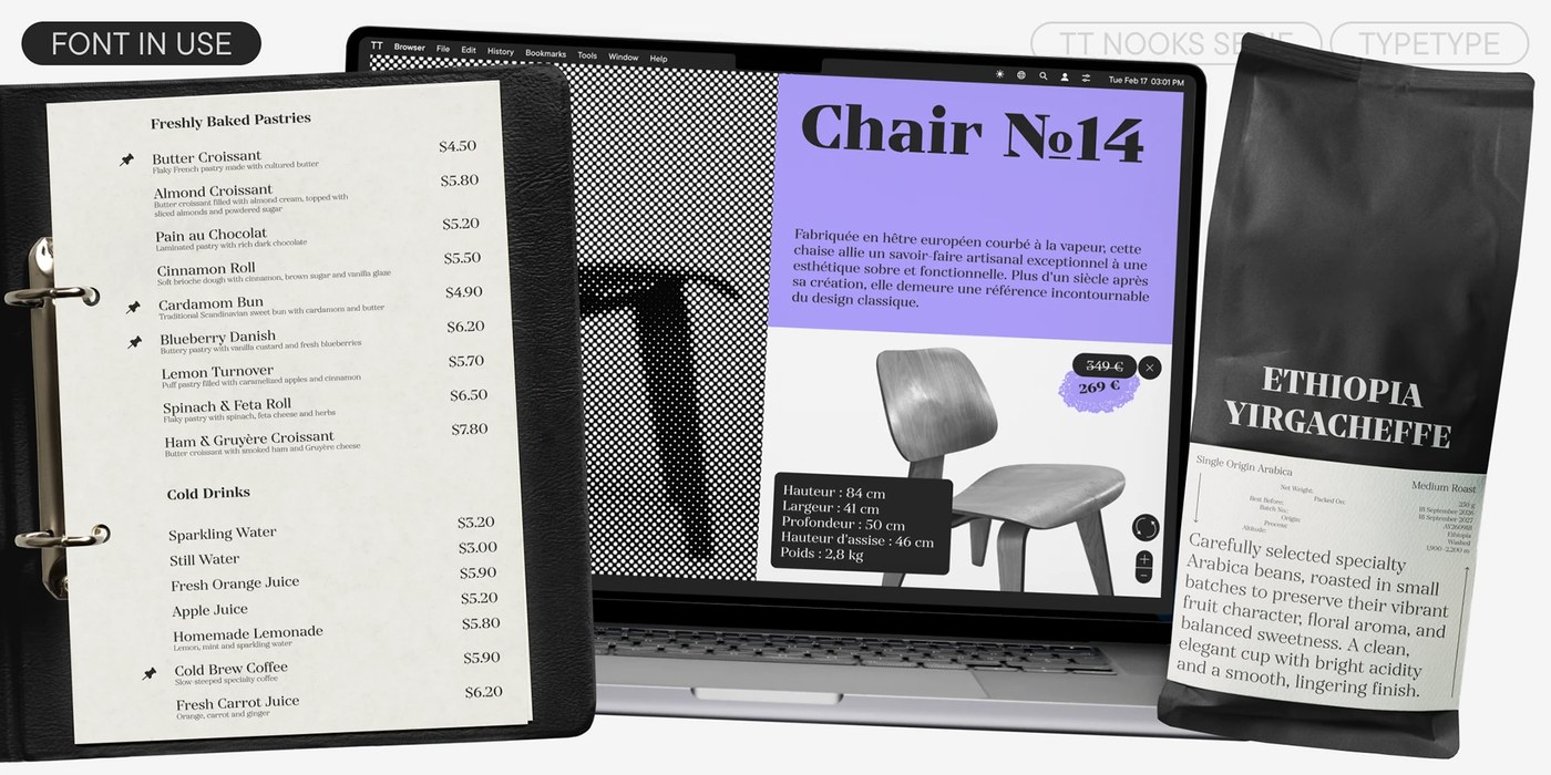 Typography Design: TT Nooks Serif by TypeType Foundry