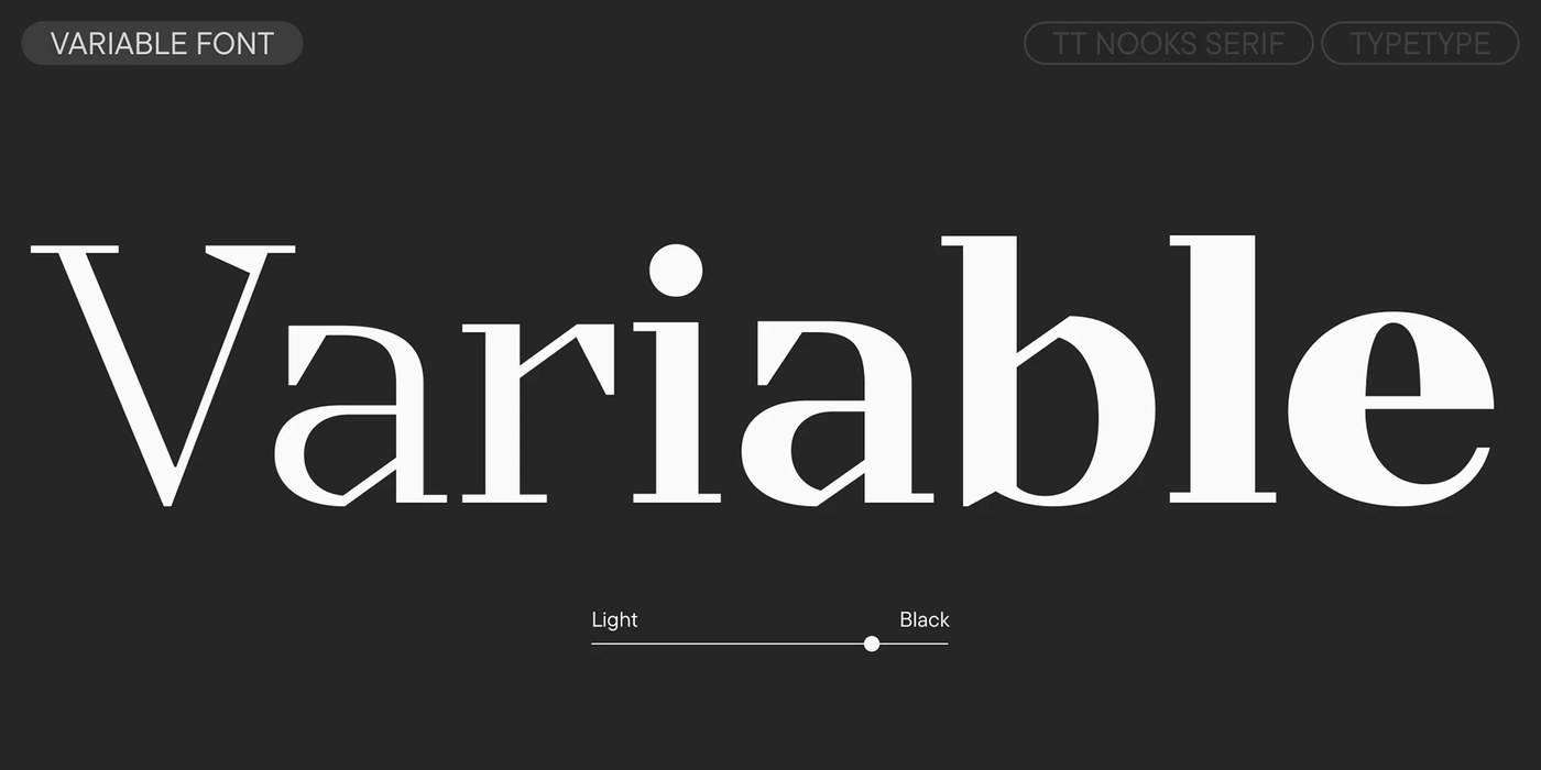 Typography Design: TT Nooks Serif by TypeType Foundry