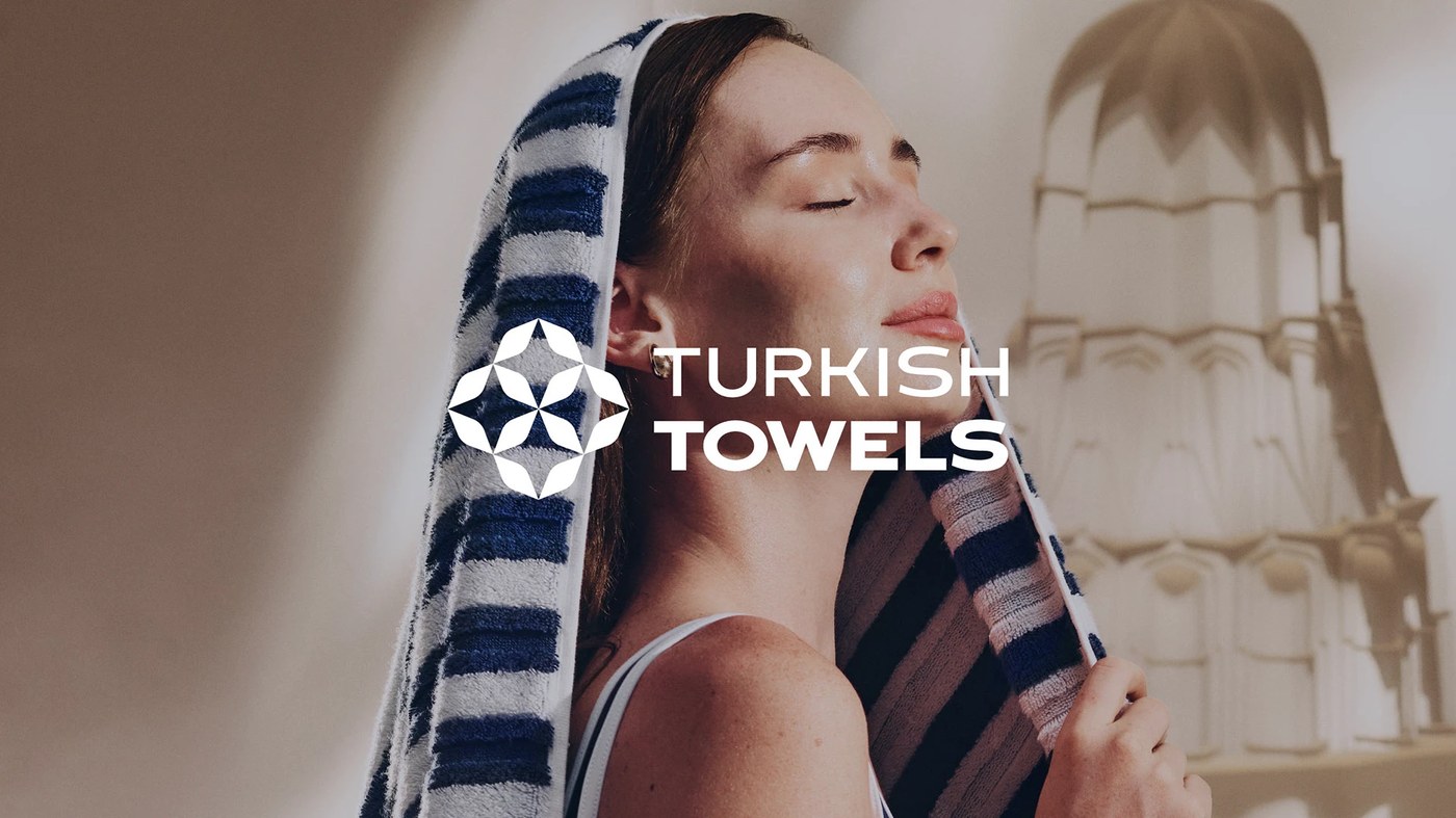 turkish towels brand identity by naci mert showing cotton weaving artisan