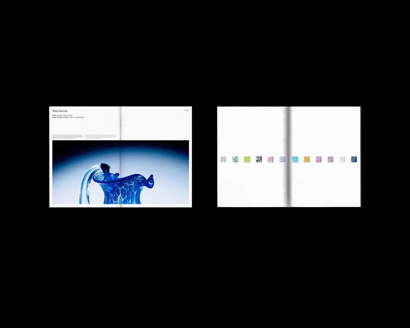 Calculated white space and glassware spreads in editorial design