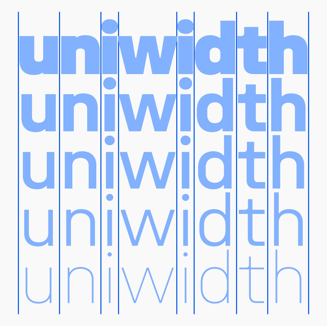 cuadrícula de diseño de visualización de muestra de diseño de diseño de Unifora
