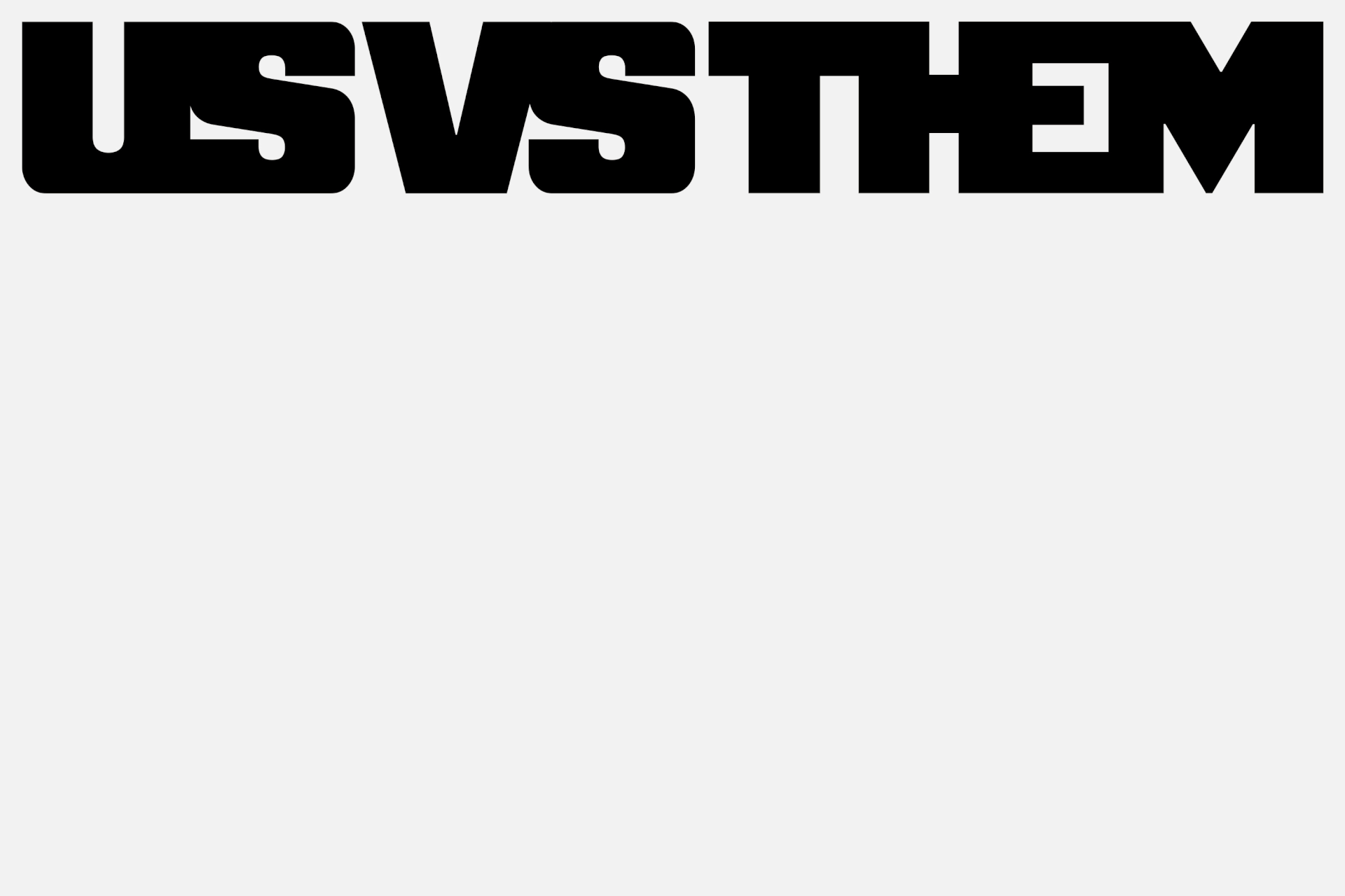 Branding Visual Identity Grid Layout Typography for Us Vs Them