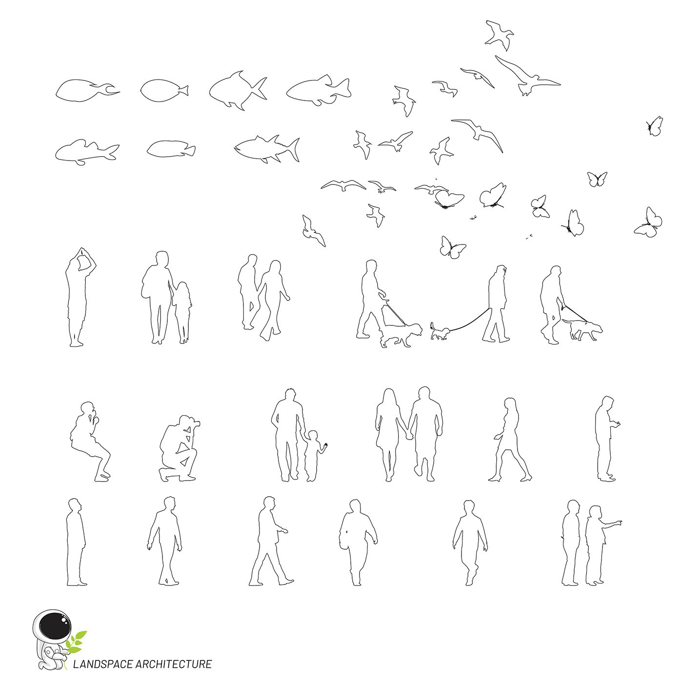 Diagrama de axones del paquete de recursos gráficos de ilustración de paisaje vectorial