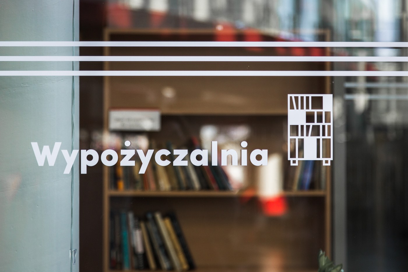 Wayfinding system mediateka tychy blank studio: Spatial Geometry