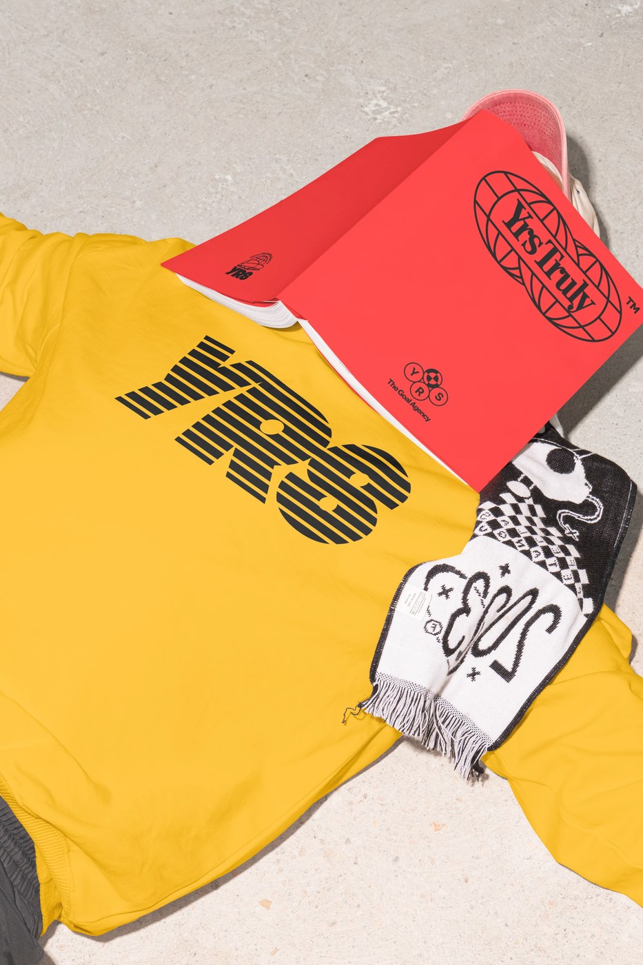 visual identity system yellow sweatshirt