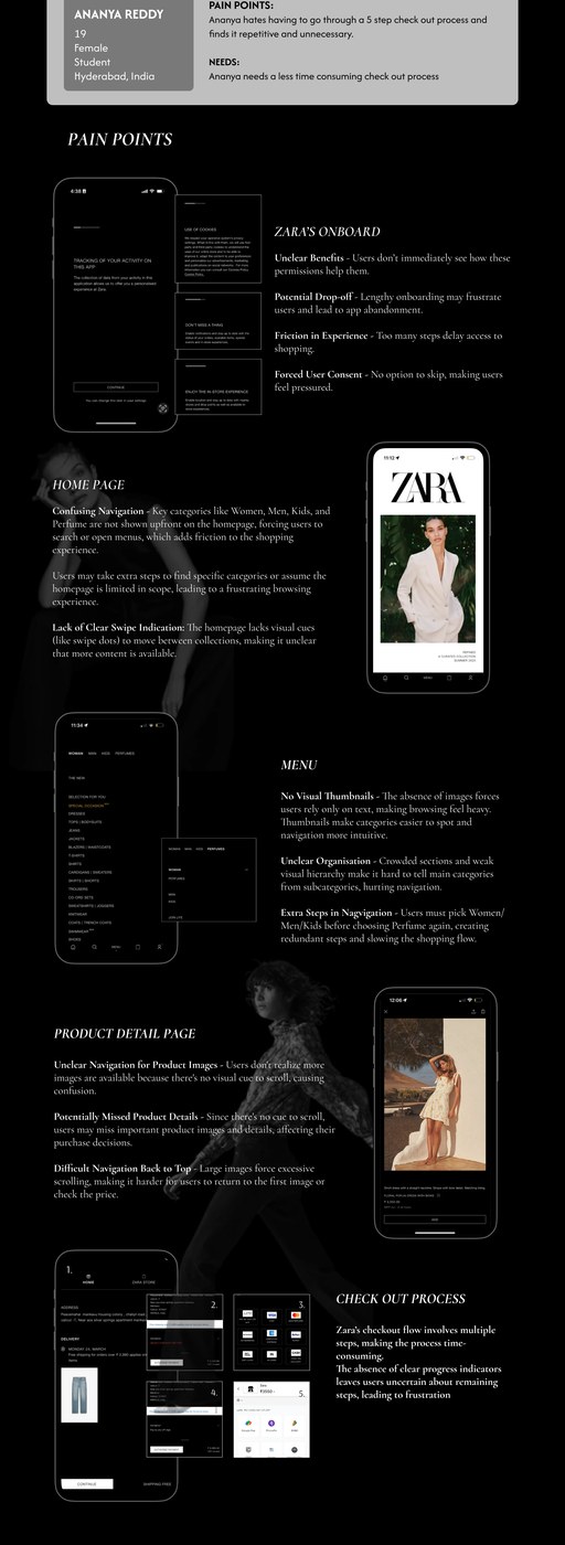 rediseño de la aplicación zara diseño ui ux estructura de diseño de interfaz móvil