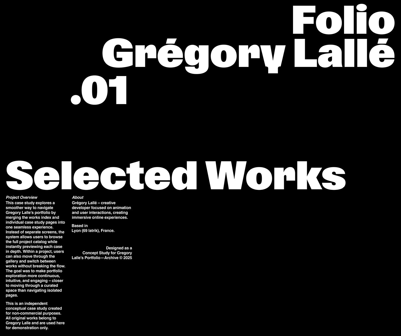 Gregory Lalle Portfolio Concept: A Modern UI/UX Design Review