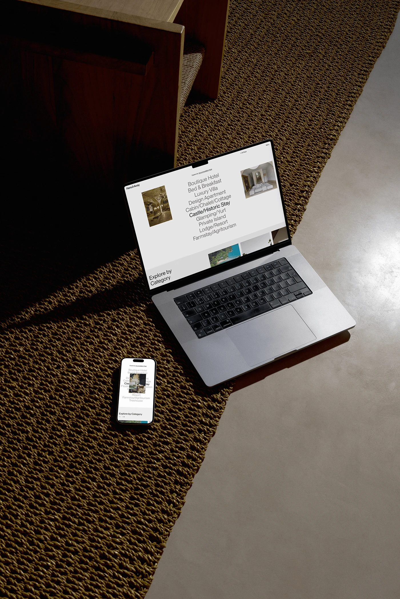 Here Away travel platform ui ux detail 10