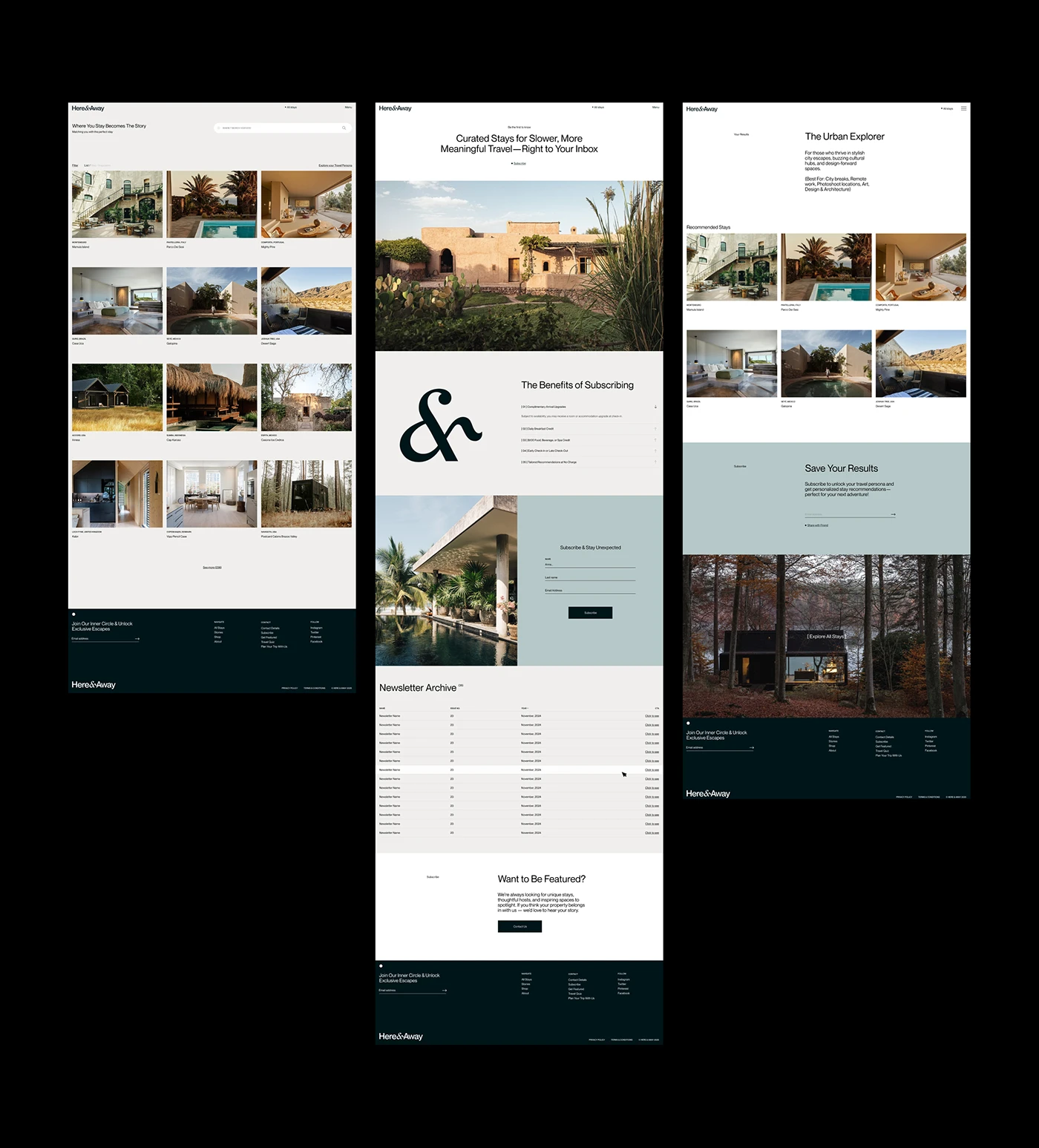 Here & Away Travel Platform UI UX Design by Andrea Jelić