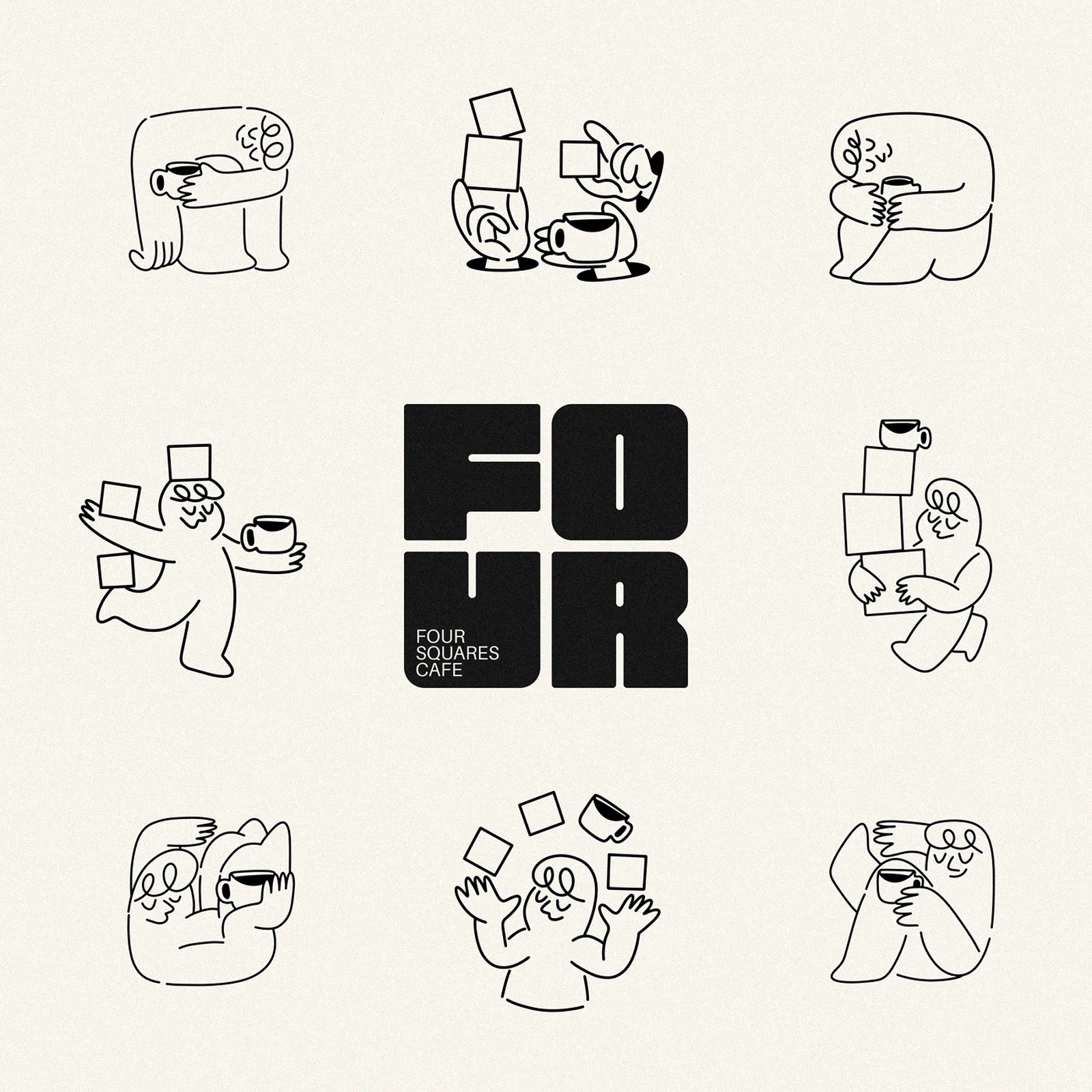 Four Squares Cafe Is a Masterclass in Cafe Branding