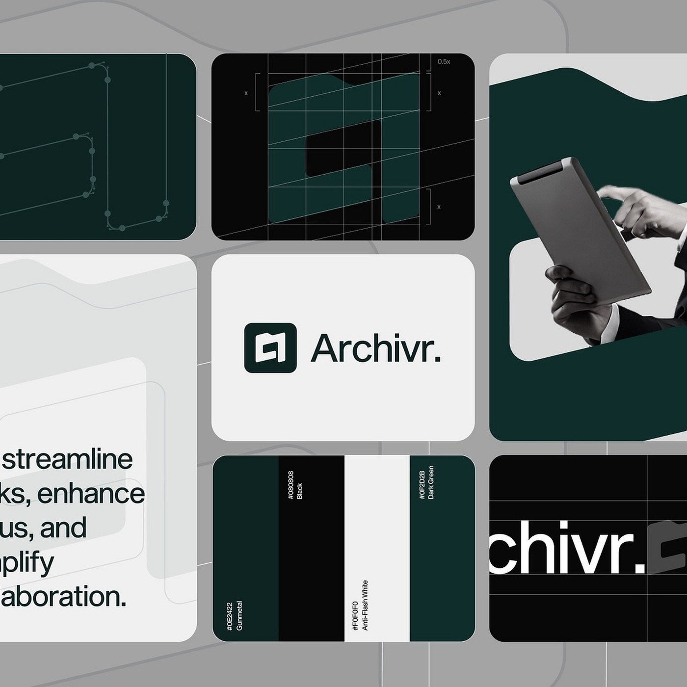 Archivr: Branding Visual Identity Grid Layout Typography Archivr