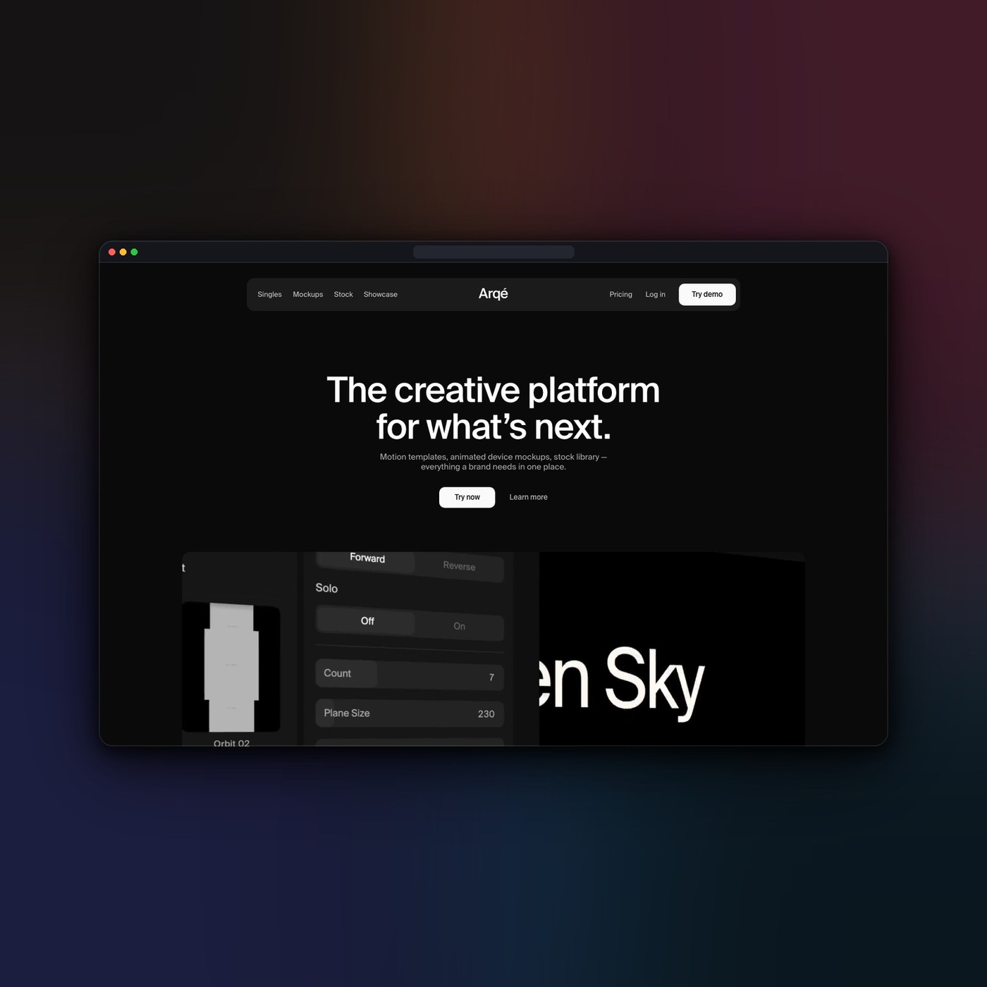 Arqé Motion Design Platform for Digital Brand Systems