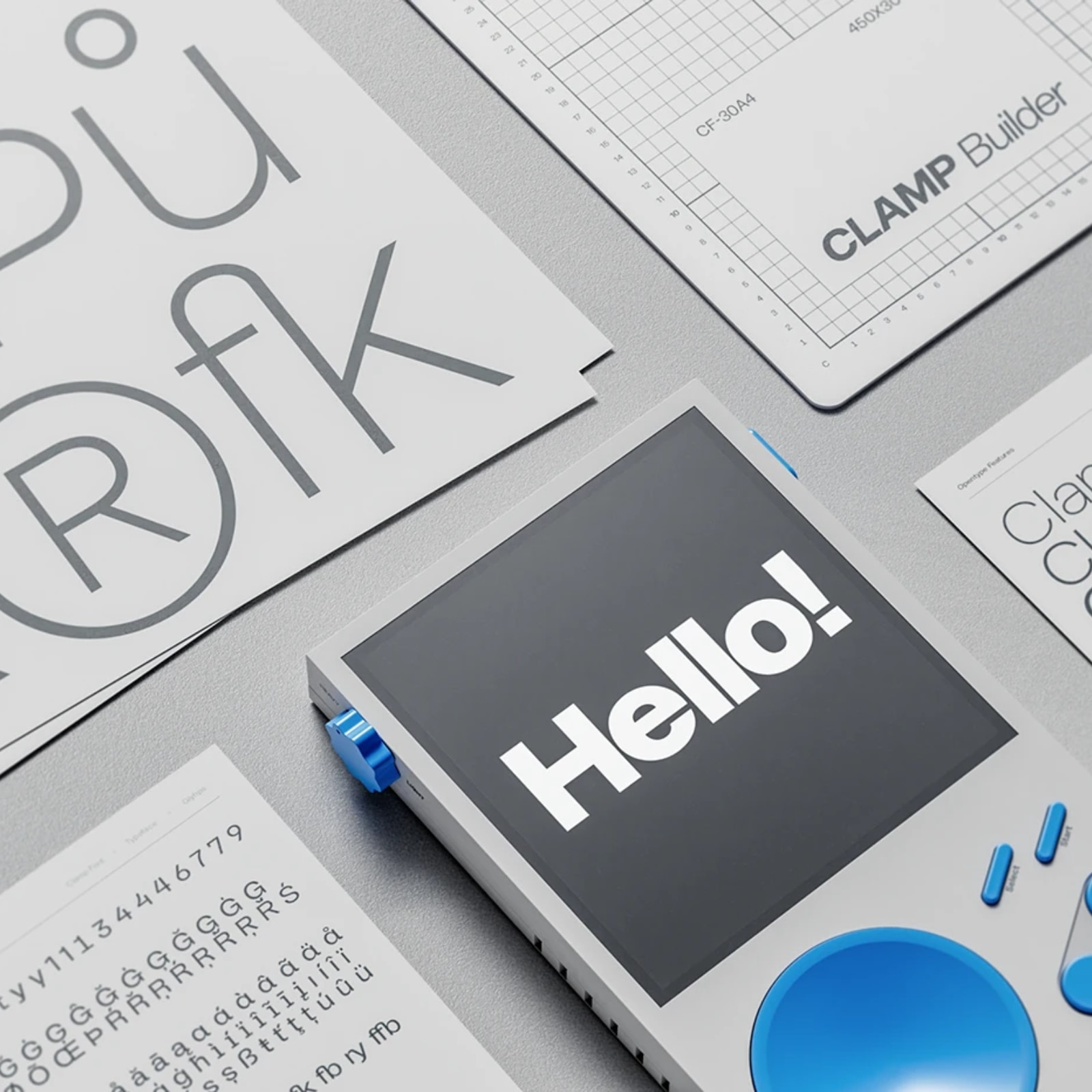Heavy Display Typography Work for Clamp by TypeFoundry Studio