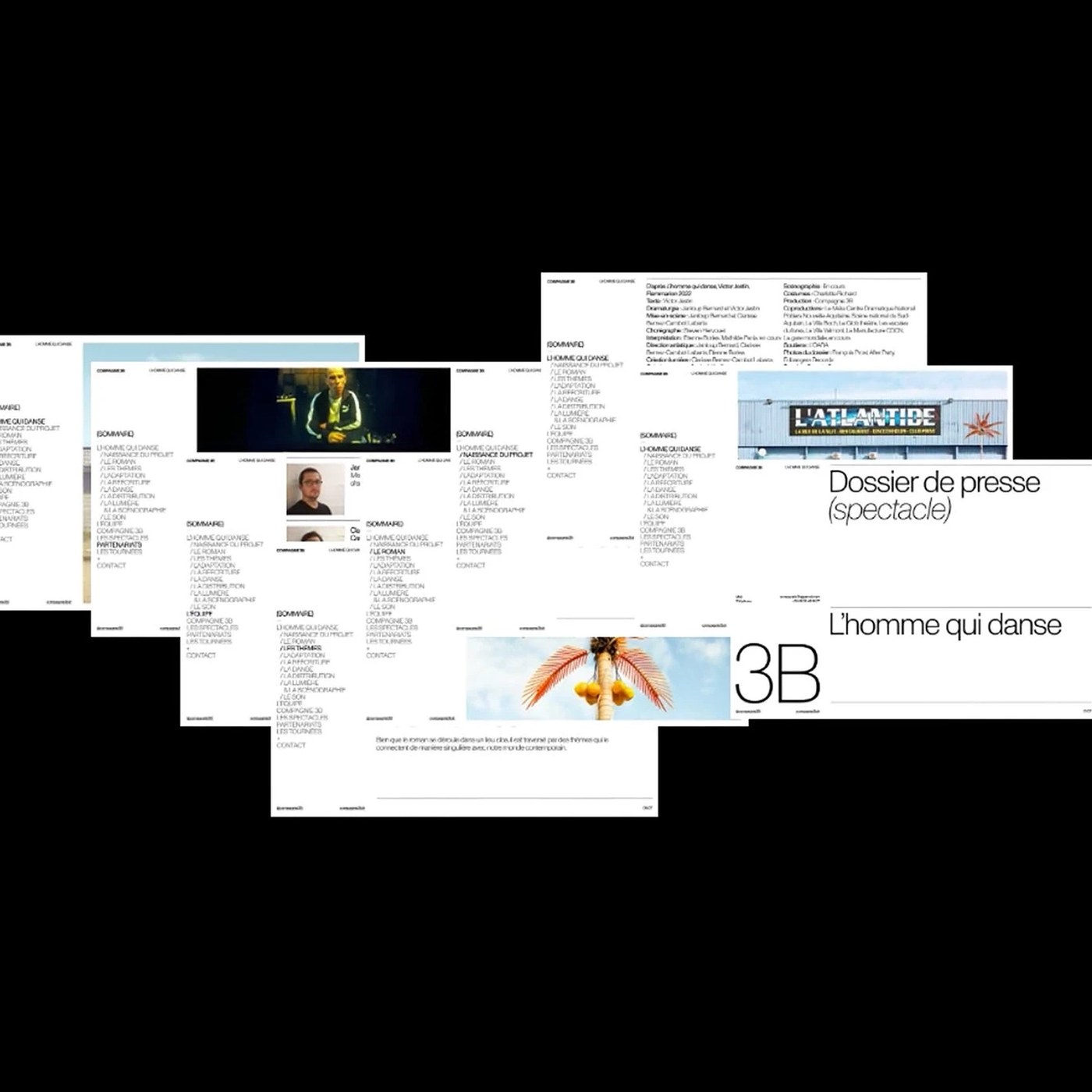 Editorial Design: Compagnie 3B Presskit by Florian Cornut