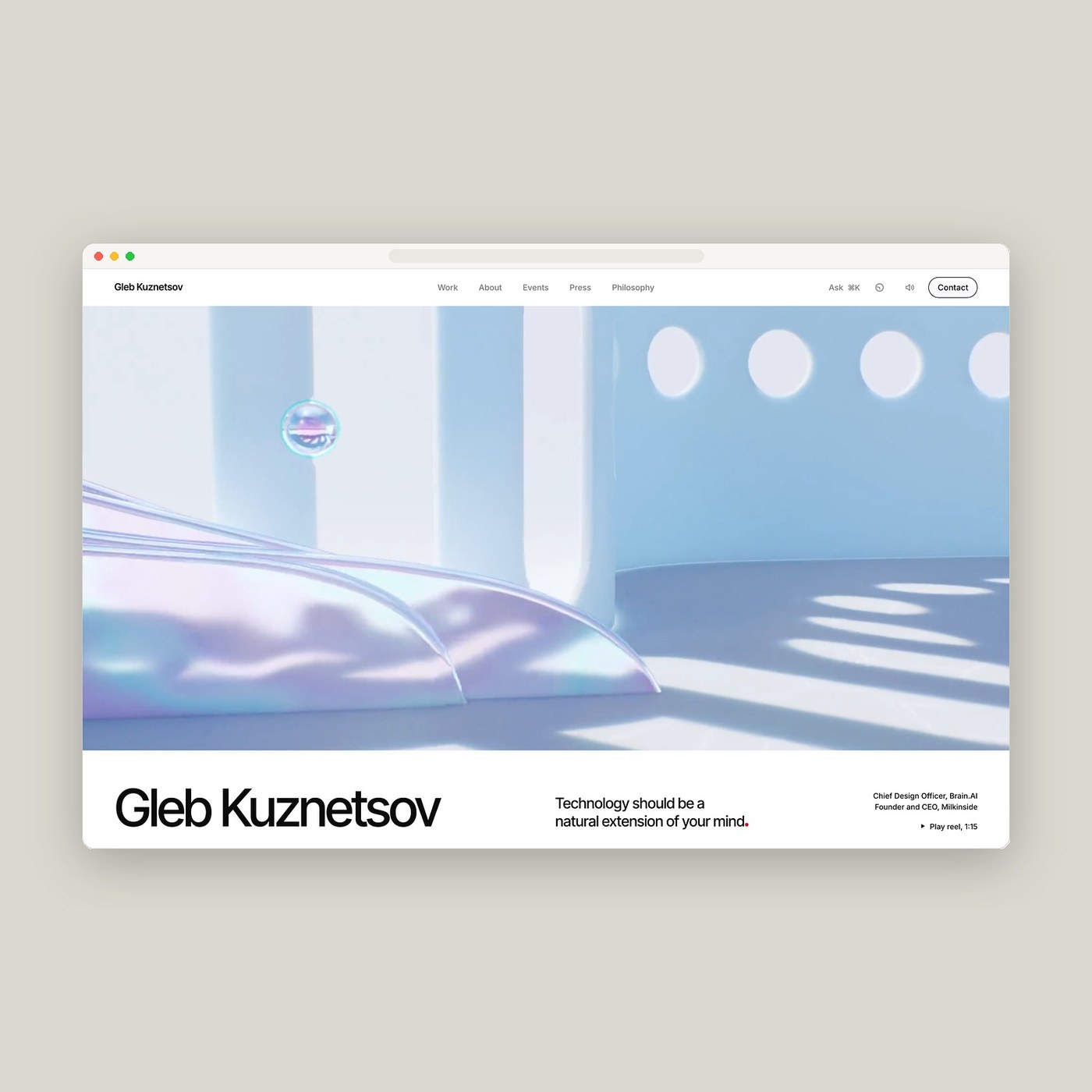 The Web Design of Gleb Kuznetsov’s Portfolio