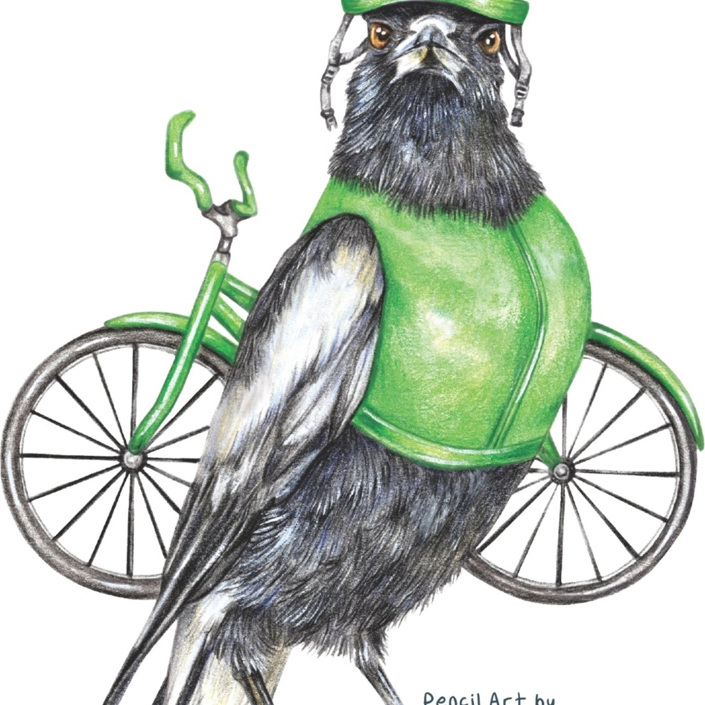 Lonely Kids Club x Kayla Reay: Clive the Cyclist Illustration