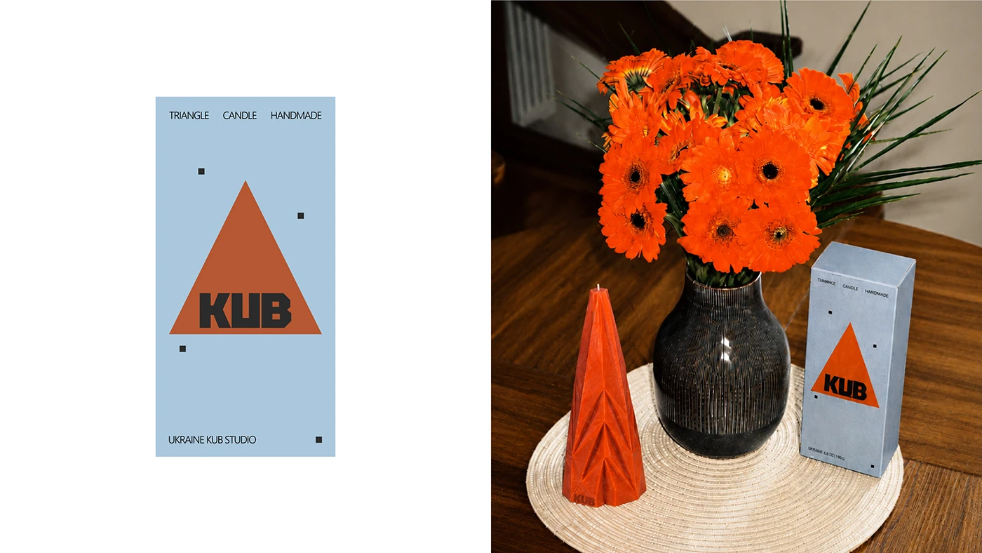 KUB candle branding identity detail 10