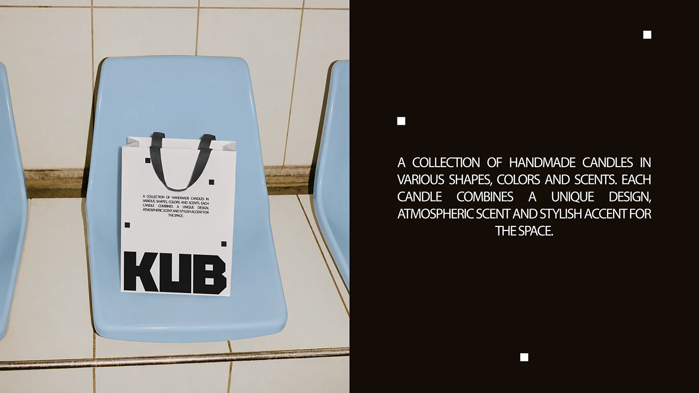 KUB candle branding identity detail 5