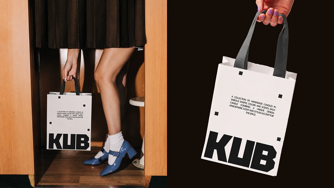 KUB candle branding identity detail 6