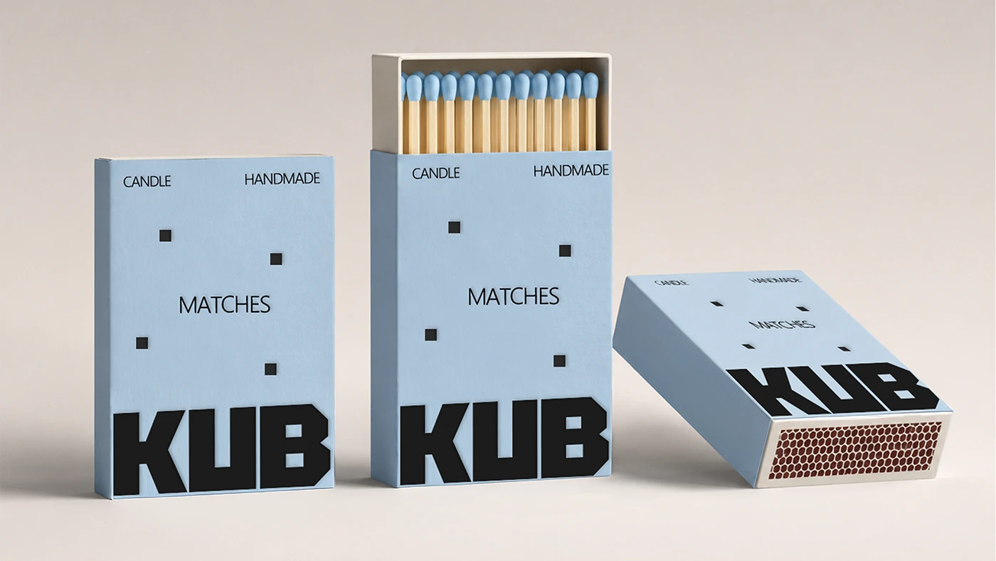 KUB candle branding identity detail 7
