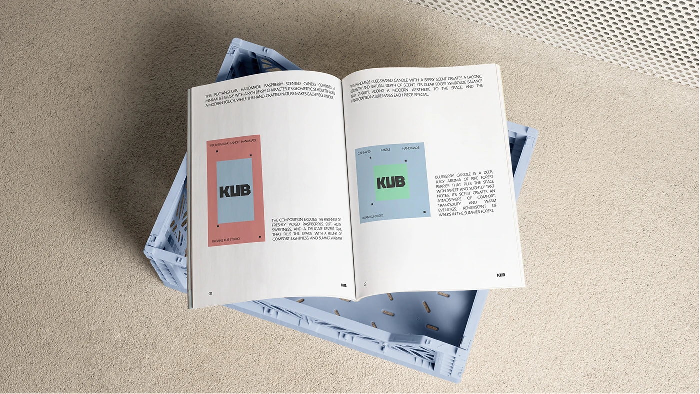 KUB candle branding identity detail 8