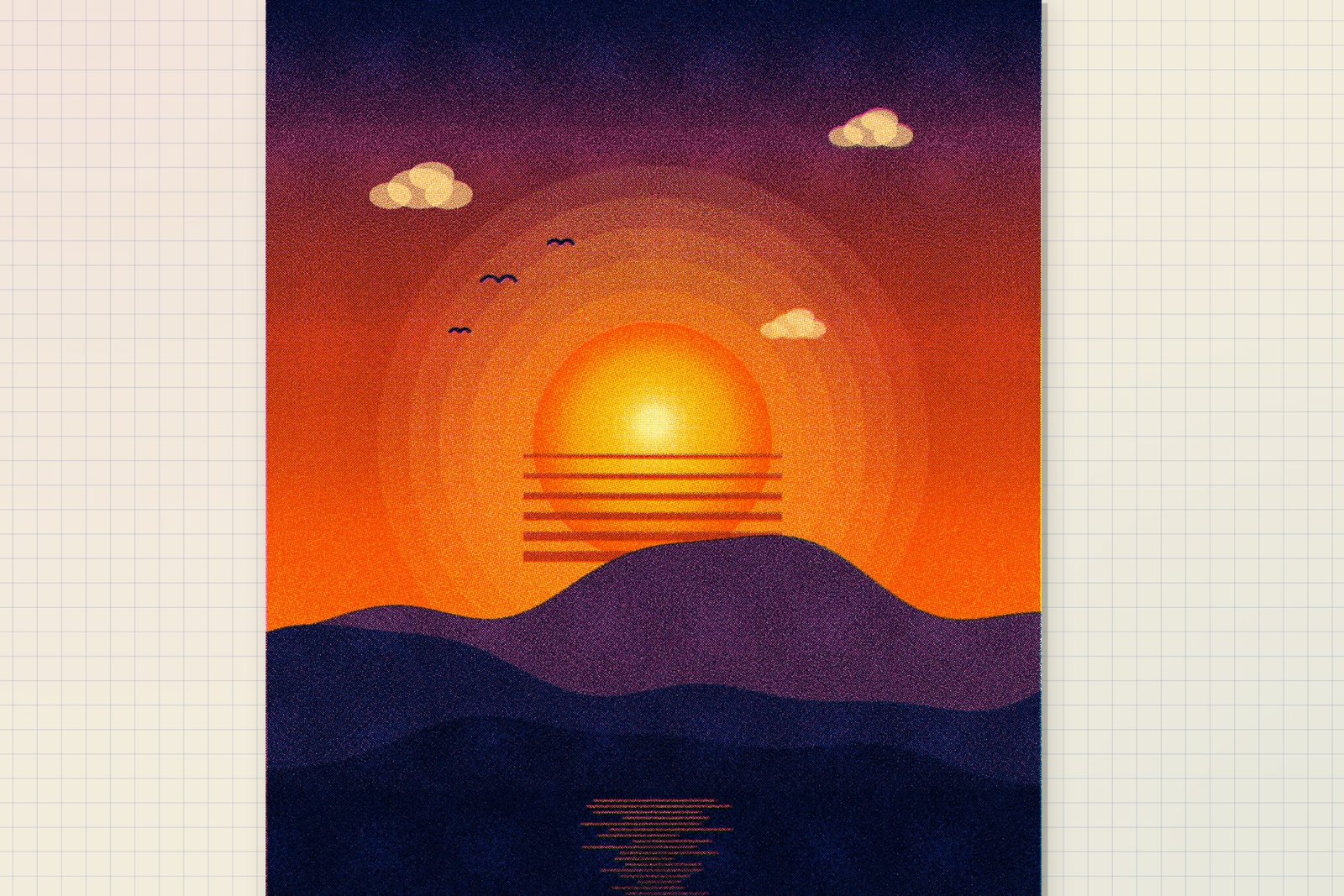 INKDRUM Risograph print simulator main canvas workspace detail