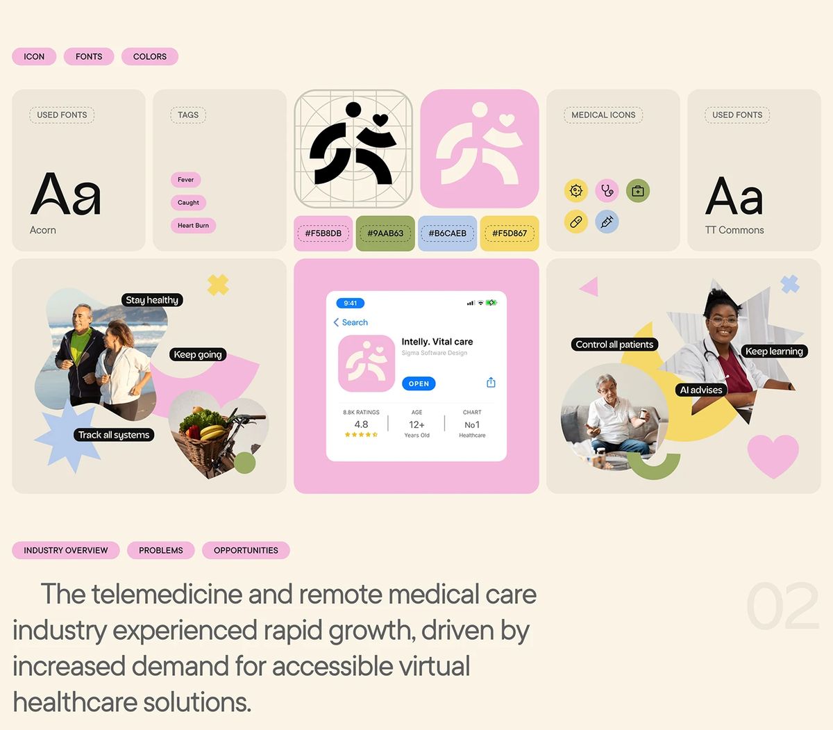 Detalles de la interfaz de usuario del diseño de la maqueta móvil de la aplicación Intelly Healthcare