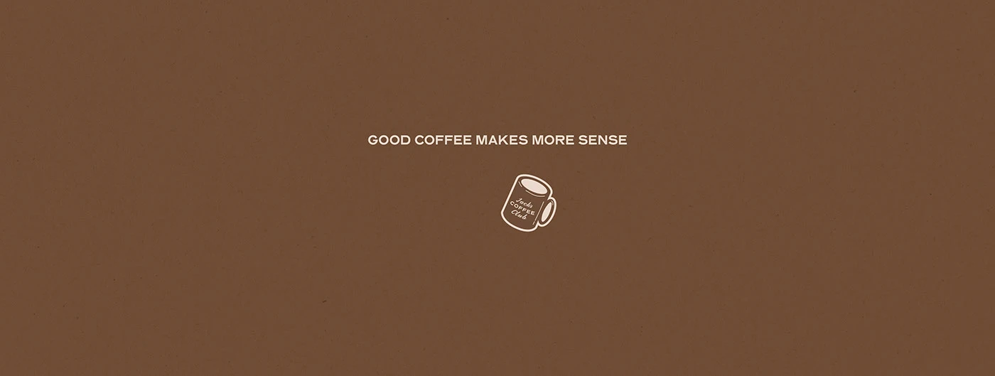 Jacks Coffee Club branding mug graphic and tagline detail