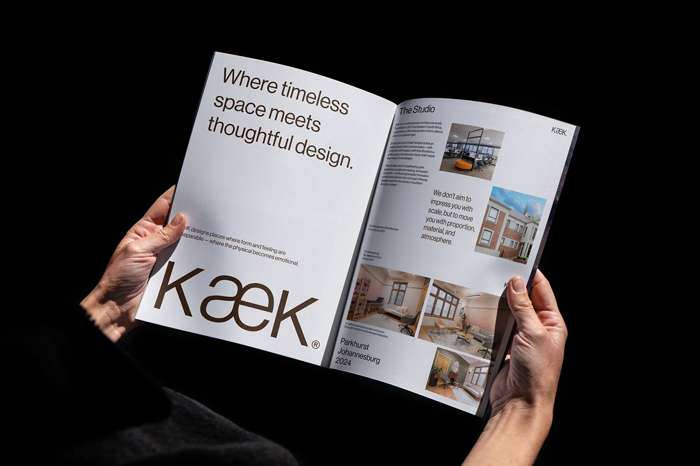 KæK brutalist brand system branding logo design construction detail
