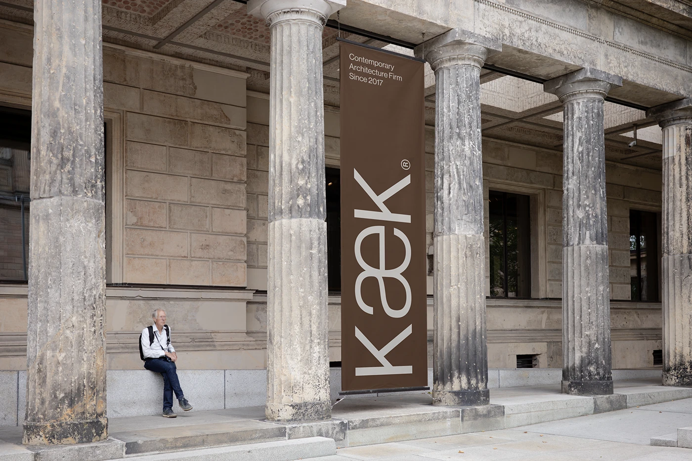 KæK architectural identity branding letterhead detail
