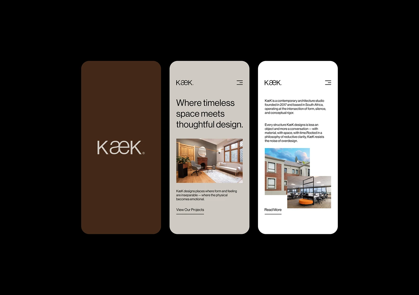 KæK concrete textures and architectural photography branding