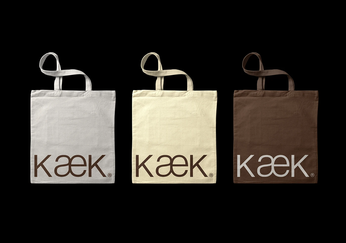 KæK black and white brutalist print catalog branding