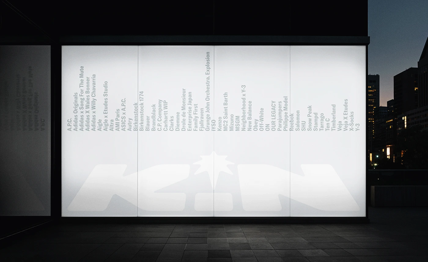 KIN Store branding identity typography details