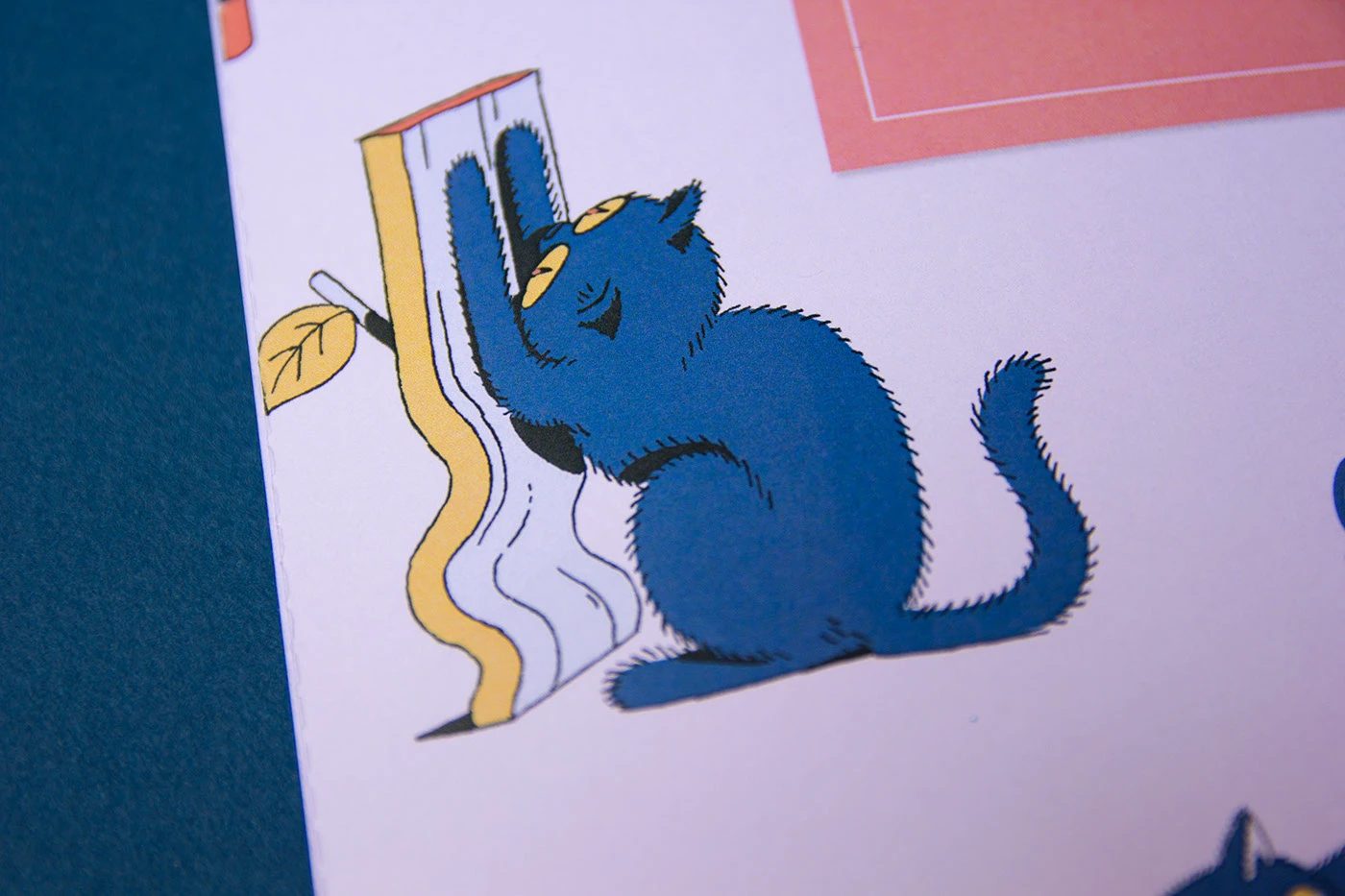 Kitten Paper Kits flat-lay packaging sheet design with scored fold lines and instructions