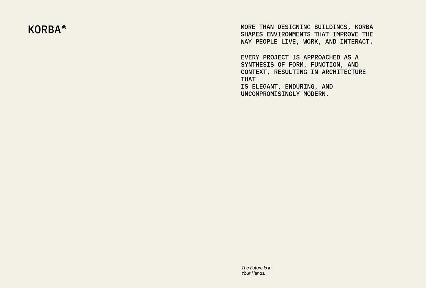 KORBA Architectural Studio Branding System