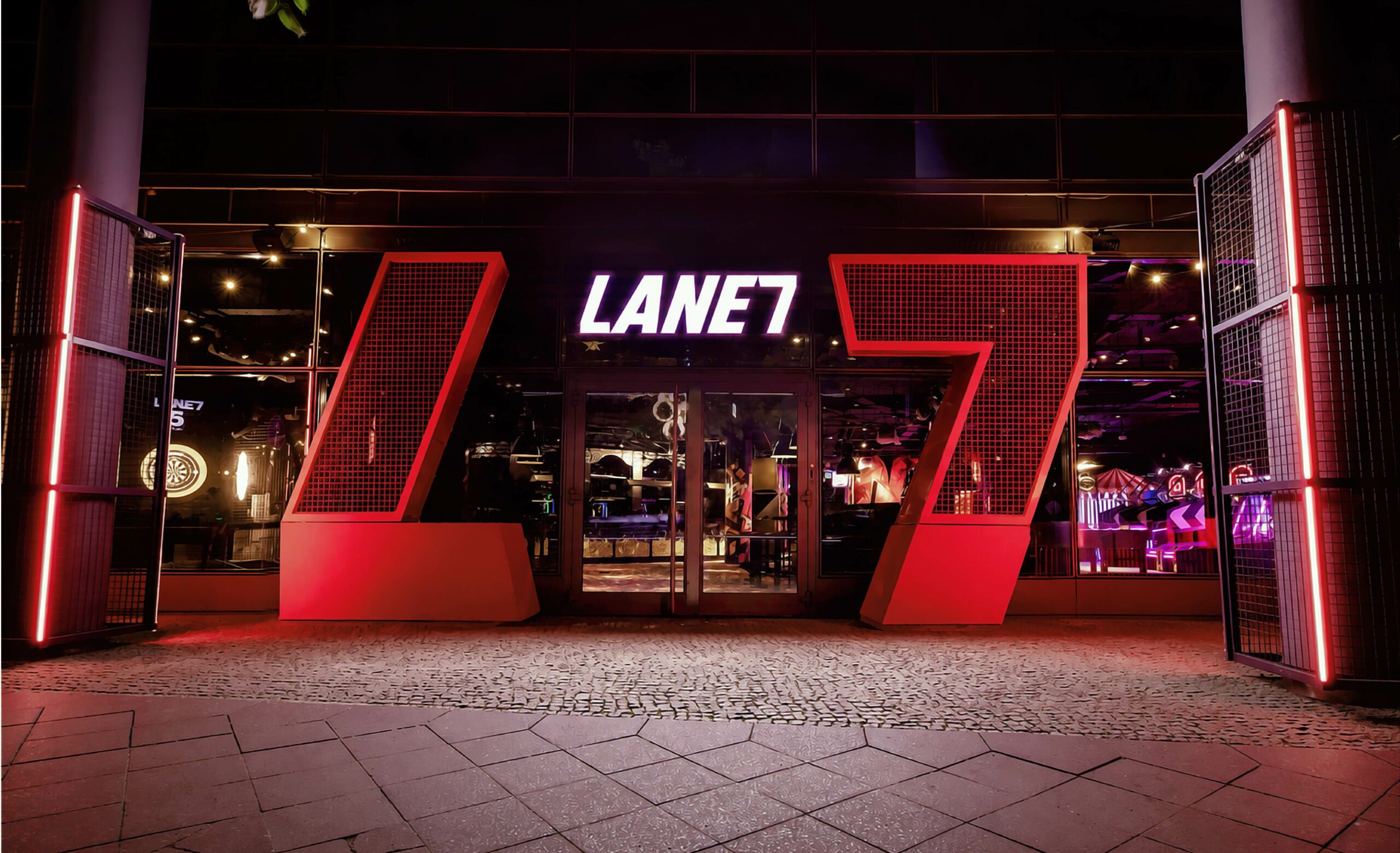 Lane7 branding typography and food packaging details