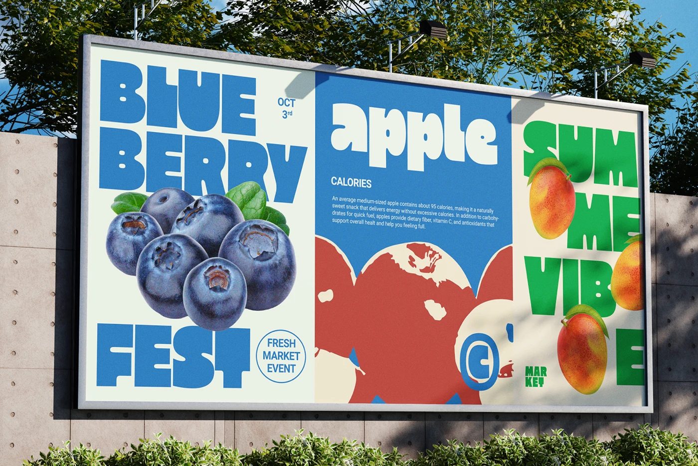 Maltique extra bold chunky sans typography outdoor billboard posters